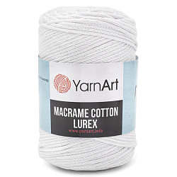 Пряжа YarnArt 'Macrame cotton Lurex' 250гр 205м (75% хлопок, 13% полиэстер, 12% металлик)