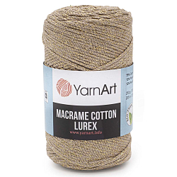 Пряжа YarnArt 'Macrame cotton Lurex' 250гр 205м (75% хлопок, 13% полиэстер, 12% металлик)