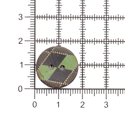 CB R-25 Пуговица 'Ромбы' 28L (18мм) 2 прокола, кокос