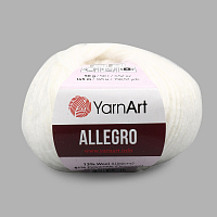 Пряжа YarnArt 'Allegro' 50гр 145м (13% шерсть, 41% полиамид, 46% акрил) (700 белый меланж)