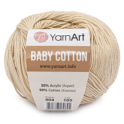 Пряжа YarnArt 'Baby Cotton' 50гр 165м (50% хлопок, 50% акрил)