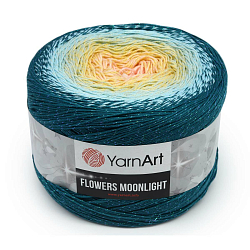 Пряжа YarnArt 'Flowers Moonlight' 260гр 1000м (53% хлопок, 43% полиакрил, 4% металлик)