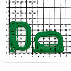 Карабин 35мм (55*38мм) пластик, зеленый