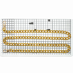 Цепочка для сумки с карабинами 120 см, крупное звено 18*11,8 мм