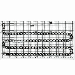 Цепочка для сумки с карабинами 120 см, крупное звено 18*11,8 мм