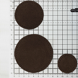 59401 Набор заплаток пришивных из замши, круг d-4см, 6см и 8см, с перфорацией, 3шт/упак, 100% кожа