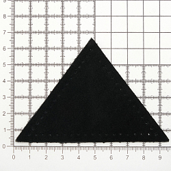 59903 Заплатки пришивные из замши, треугольник равнобедр., стор.8см, с перфорацией, 2шт/уп, 100%кожа
