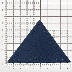 59903 Заплатки пришивные из замши, треугольник равнобедр., стор.8см, с перфорацией, 2шт/уп, 100%кожа