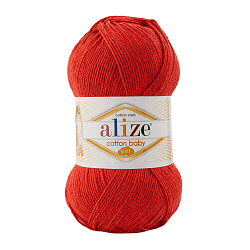 Пряжа ALIZE 'COTTON BABY SOFT ' 100гр. 270м (50% хлопок, 50% акрил)