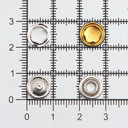 Кнопка трикотажная (закрытая) 9,5мм цв.металл/цв.эмаль (уп.~144шт) NEW STAR