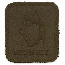 5005 Термоаппликация из замши Husky 3,4*3,89см, 100% кожа