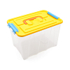 Контейнер для хранения пластмассовый с крышкой и ручками 6л, 285*190*180 мм желтый