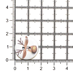 Пуговица 'Фауна' 28L (18мм) 2 прокола, дерево
