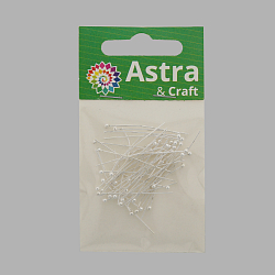 4AR191 Штифты с шариком 3см, 50 (+/-5)шт/упак, Astra&Craft