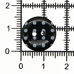Q7D26-FSS Пуговица 'Горошек' 24L (15мм) 2 прокола, пластик