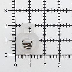 Фиксатор для шнура 'Шар' 21*16мм, 1 отверстие d-8мм, пластик (ПП), прозрачный