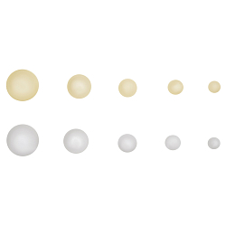 Сет #7 бусины установочные на шипах 4, 5, 6, 8, 10мм, айвори + белый, +/- 710 шт, NEW STAR