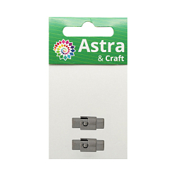 4AR361 Замок магнитно-поворотный для круглого шнура 4*16мм, 2шт/упак, Astra&Craft