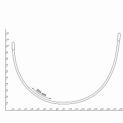 2762 Косточки (каркасы) для бюстгальтера тип 1, 304мм, металл, белый, Arta-F