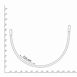 2762 Косточки (каркасы) для бюстгальтера тип 4, 216мм, металл, белый, Arta-F