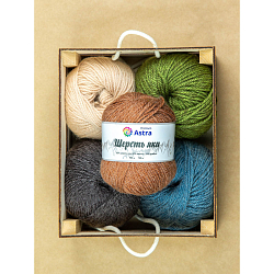 Пряжа Astra Premium 'Шерсть яка' (Yak wool) 100гр 120м (+/-5%) (25%шерсть яка, 50%шерсть, 25%фибра)