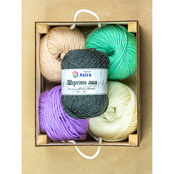 Пряжа Astra Premium 'Шерсть яка' (Yak wool) 100гр 120м (+/-5%) (25%шерсть яка, 50%шерсть, 25%фибра)