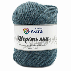 Пряжа Astra Premium 'Шерсть яка' (Yak wool) 100гр 120м (+/-5%) (25%шерсть яка, 50%шерсть, 25%фибра) (15 св. джинс)