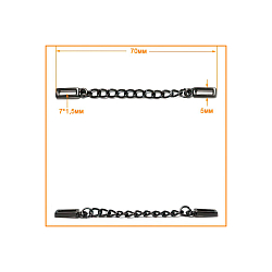 ГДЖ1514 Вешалка-цепочка 70*5мм, металл, черный никель