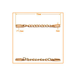 ГДЖ1514 Вешалка-цепочка 70*5мм, металл, золото цв.02